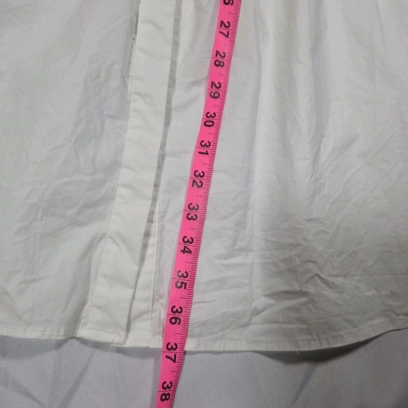 Tuckernuck Women's White Cotton Poplin Royal Shirt Dress Mini Length size M - Picture 8 of 12